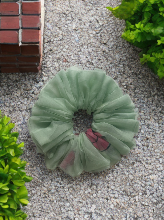 Olive Muse Organza Scrunchie