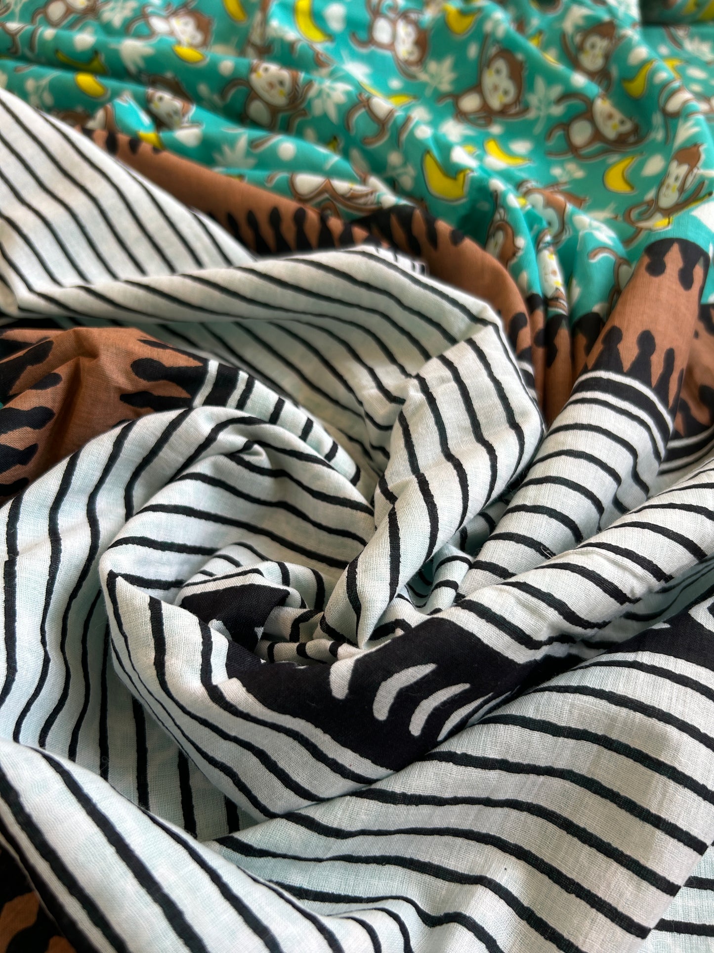 Monkey Business Cotton Saree