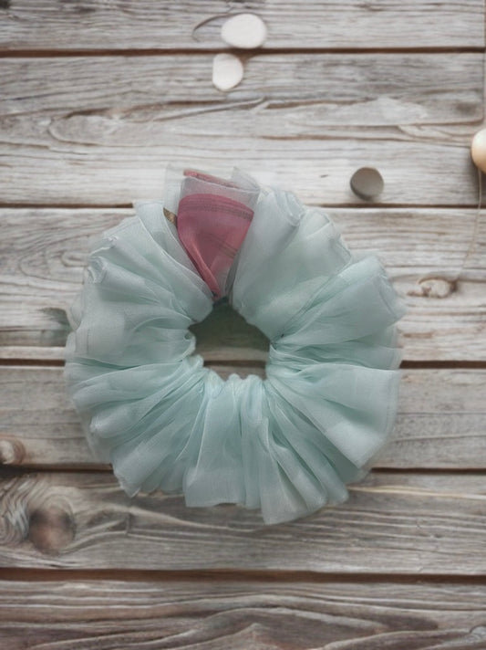Mint Mist Organza Scrunchie