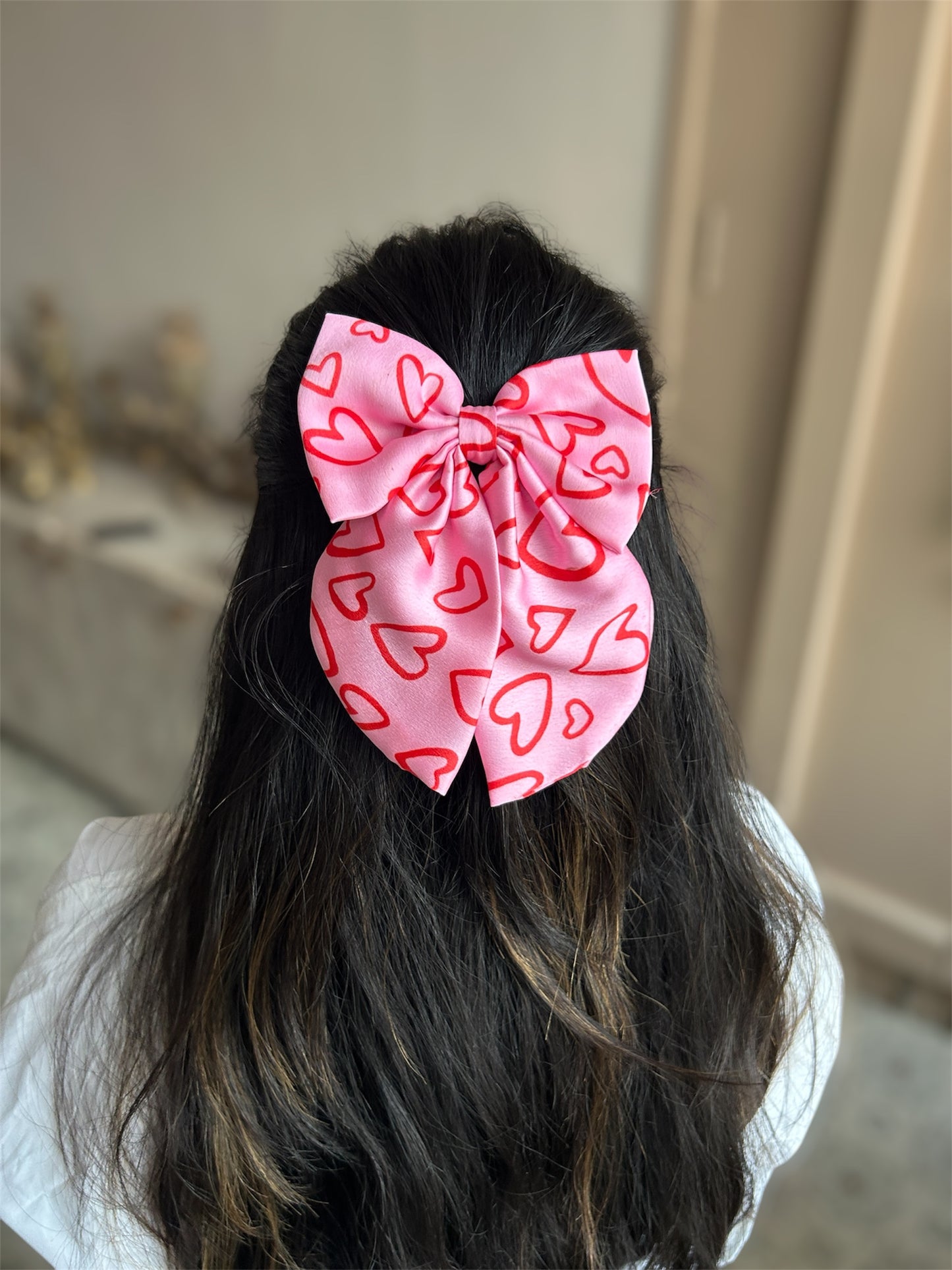 Pretty In Pink-Japan Satin Scrunchie and Hair Bow (Set of 2)