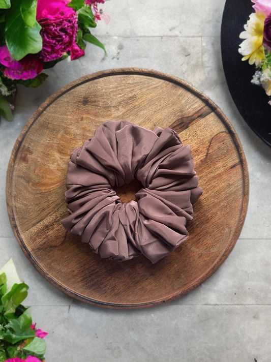 Dusty Mauve Satin XL Volumizing Scrunchie
