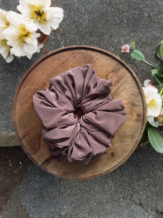 Dusty Mauve Satin XXL Volumizing Scrunchie