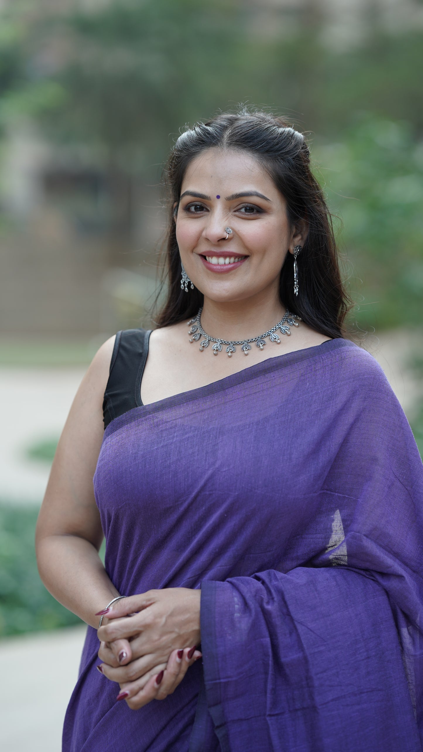 Purple Heart Pure Cotton Saree