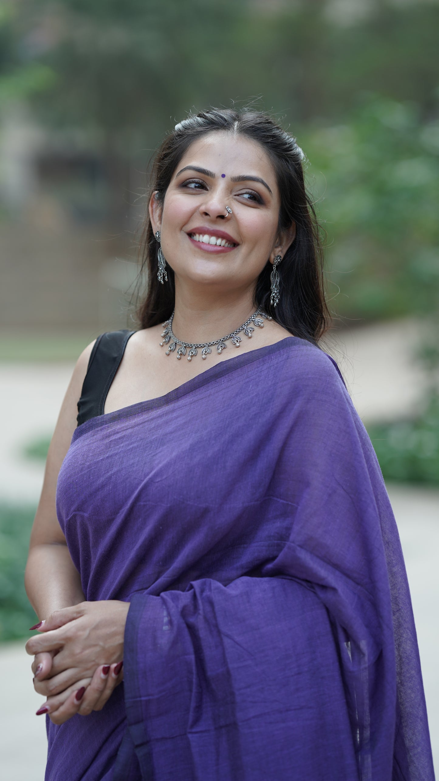 Purple Heart Pure Cotton Saree