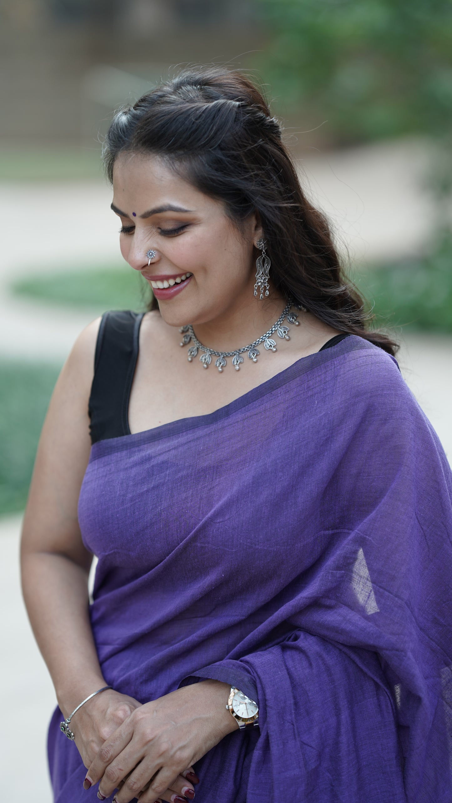 Purple Heart Pure Cotton Saree