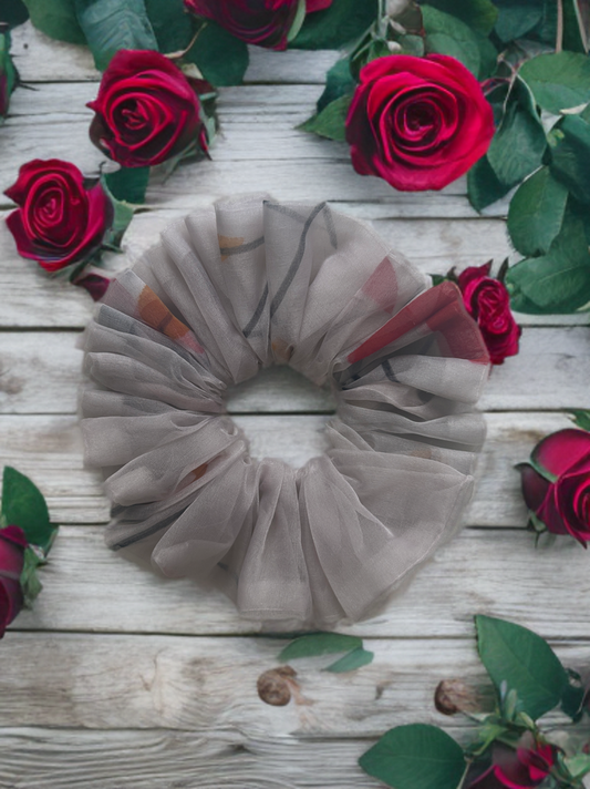 Ash Rose Organza Scrunchie