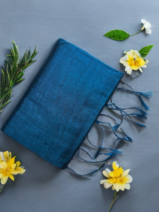 Peacock Glint Cotton Tissue Saree