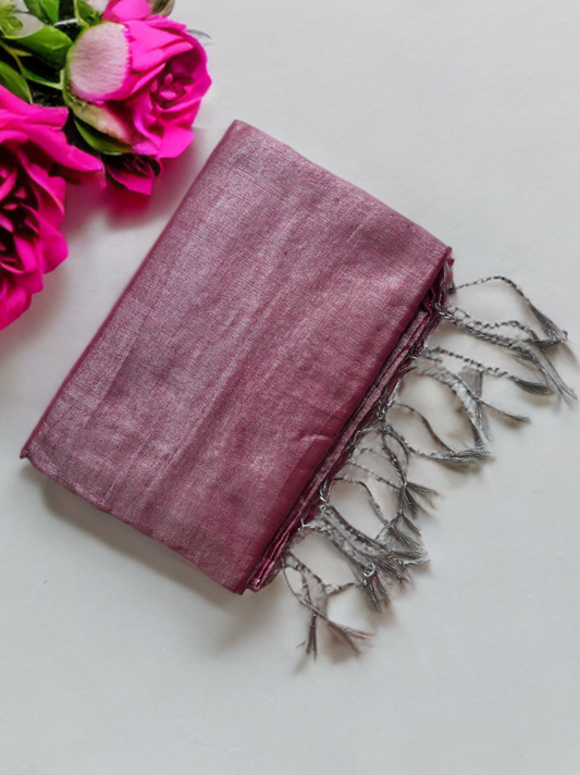 Pink Twilight Cotton Tissue Saree