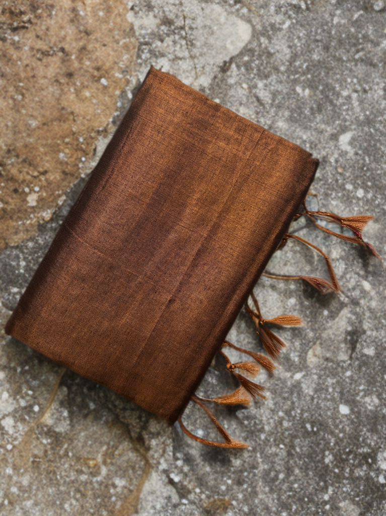Bronze Charm Cotton Tissue Saree