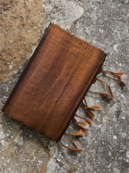 Bronze Charm Cotton Tissue Saree