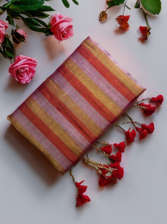 Noor-e-Pehar Tissue Cotton Saree