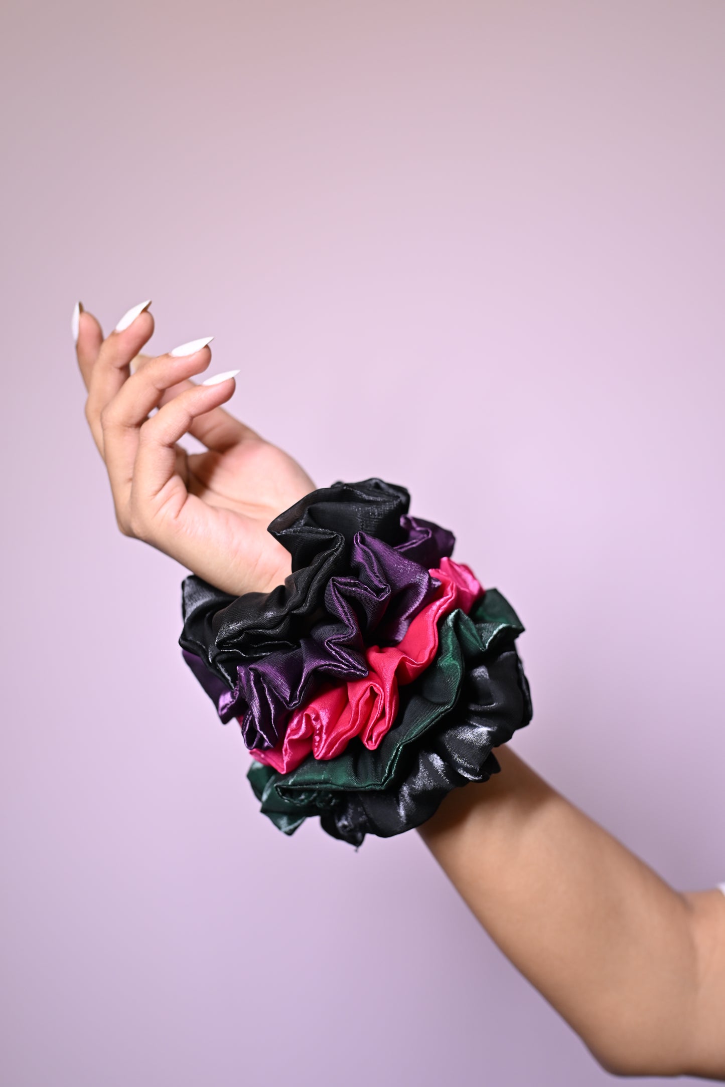 Set Of 5 Jimmy Choo Fabric Scrunchies