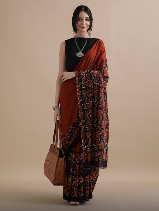 Tamarind Tales Mul Cotton Saree