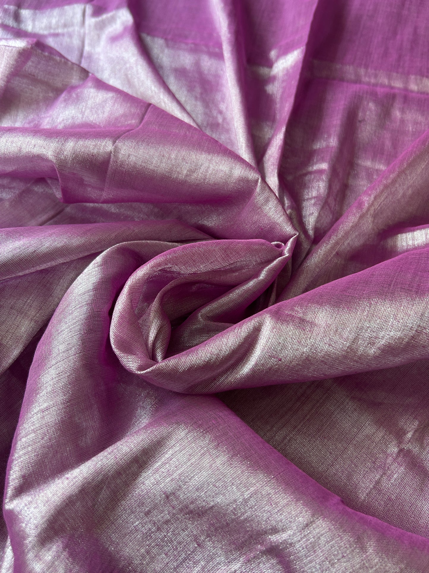 Pink Mauve Cotton Tissue Saree