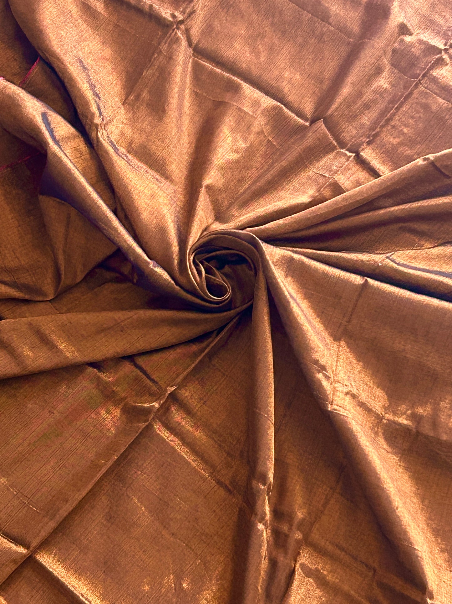 Bronze Charm Cotton Tissue Saree