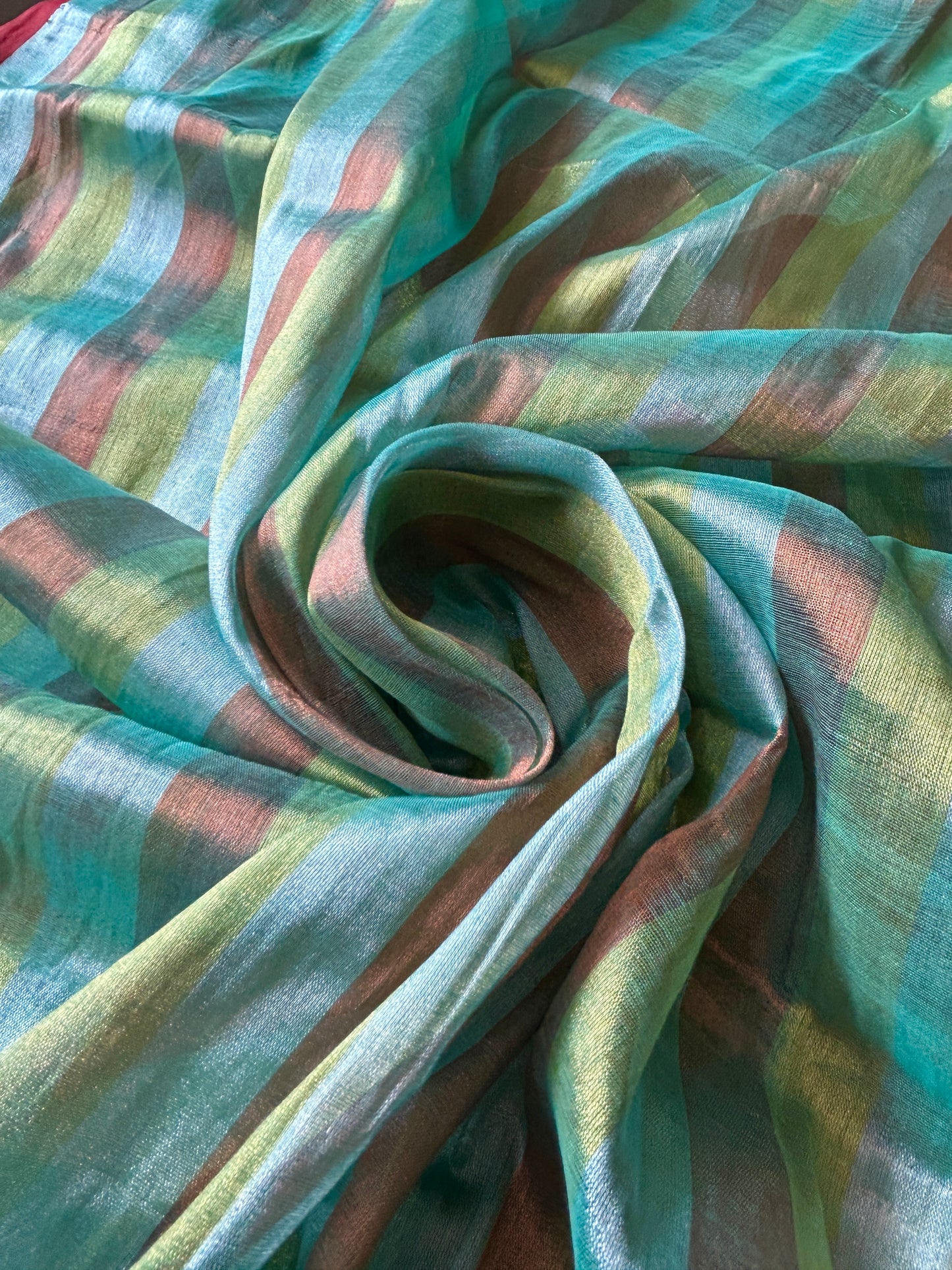 Seher-e-Bahar Tissue Cotton Saree