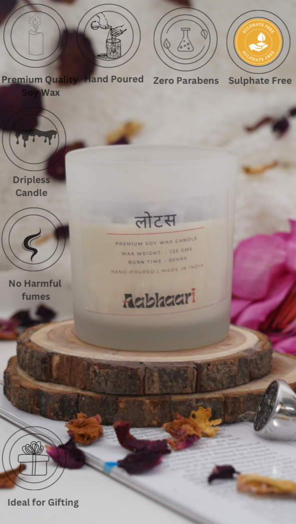 Lotus - 100% Soy Wax Organic Candle