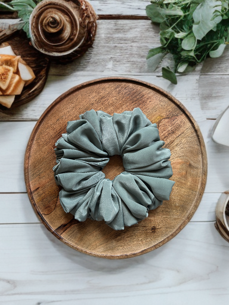 Sage Green Satin XXL Volumizing Scrunchie