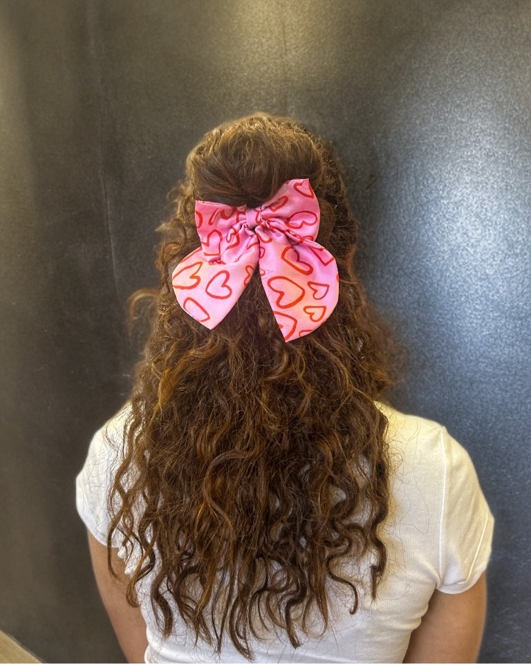 Pretty In Pink-Japan Satin Scrunchie and Hair Bow (Set of 2)