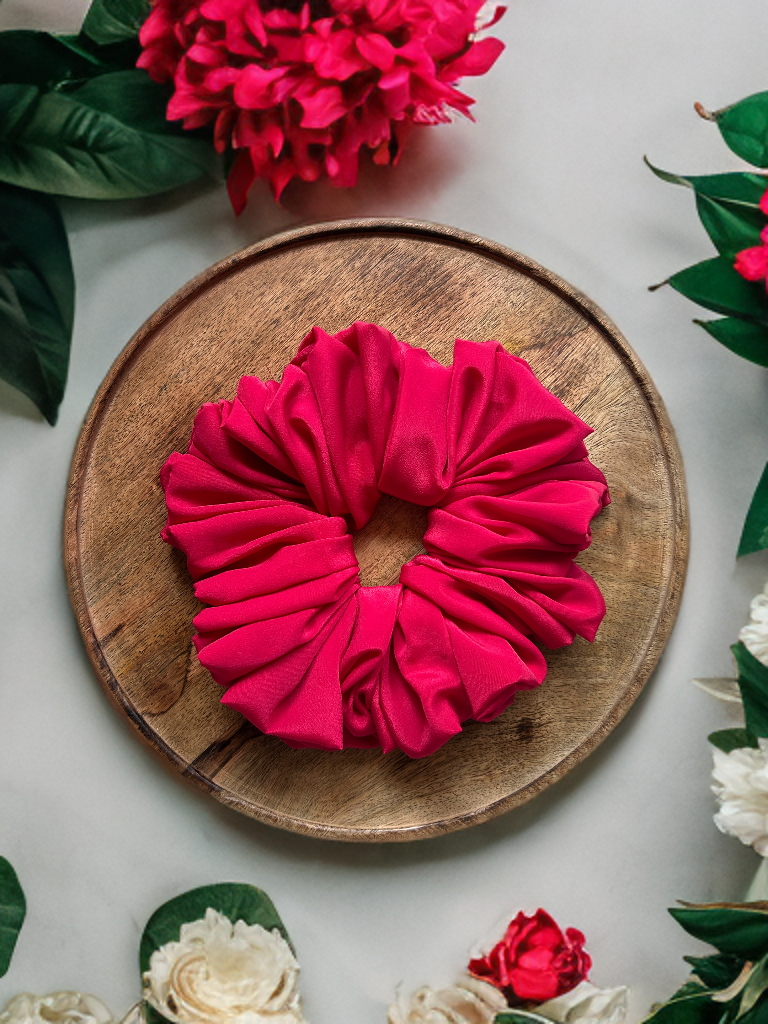 Rose Red Satin XXL Volumizing Scrunchie