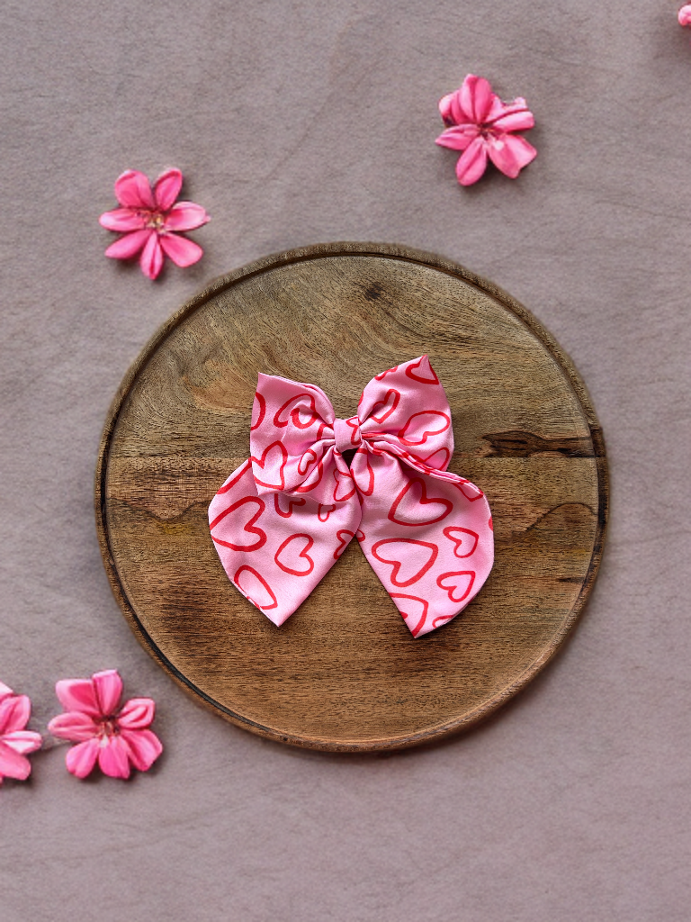 Pretty In Pink-Japan Satin Scrunchie and Hair Bow (Set of 2)