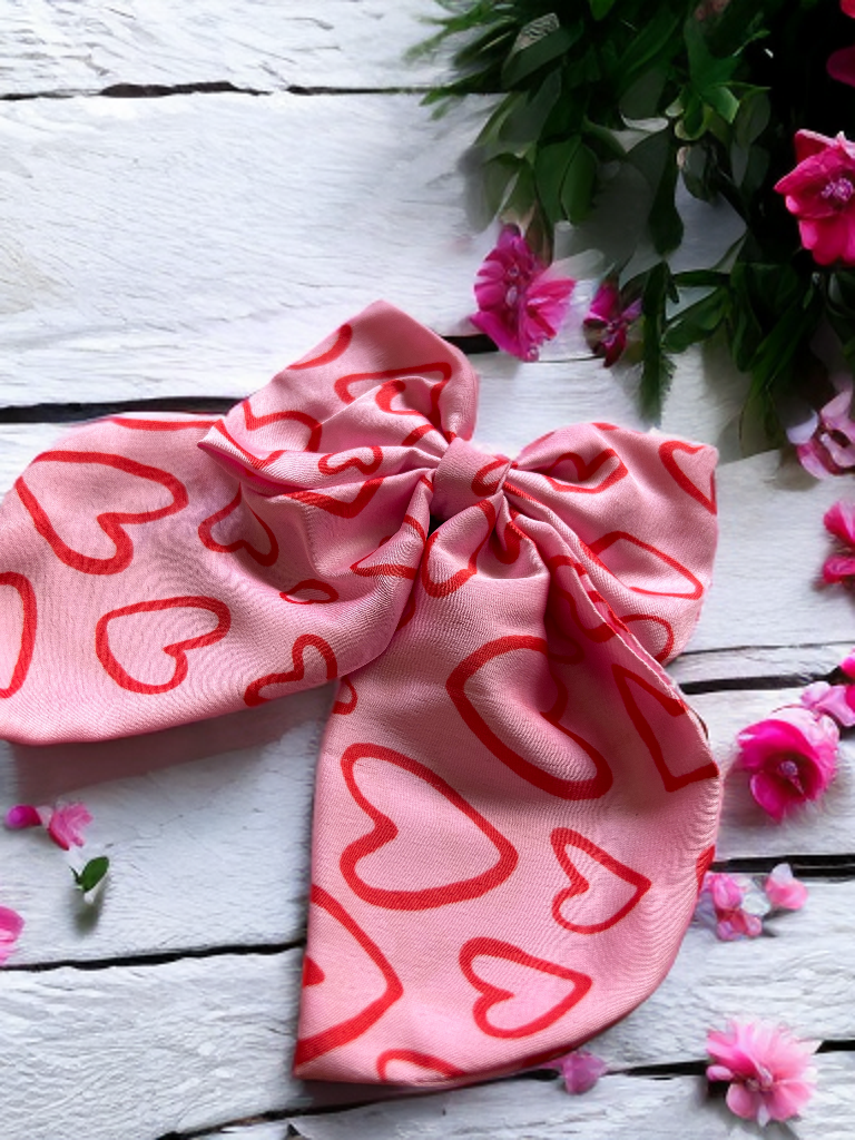 Pretty In Pink-Japan Satin Scrunchie and Hair Bow (Set of 2)