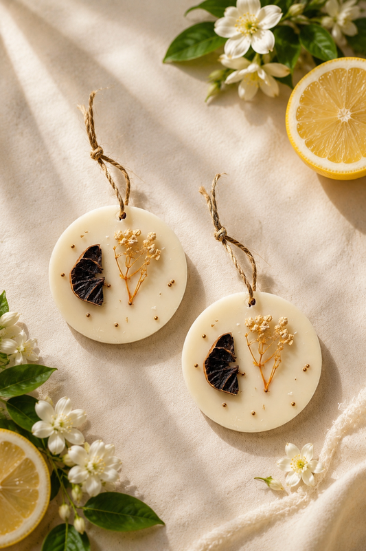 Set of 2 Mogra & Lemon 100% Soy Wax Wardrobe Freshener Bars