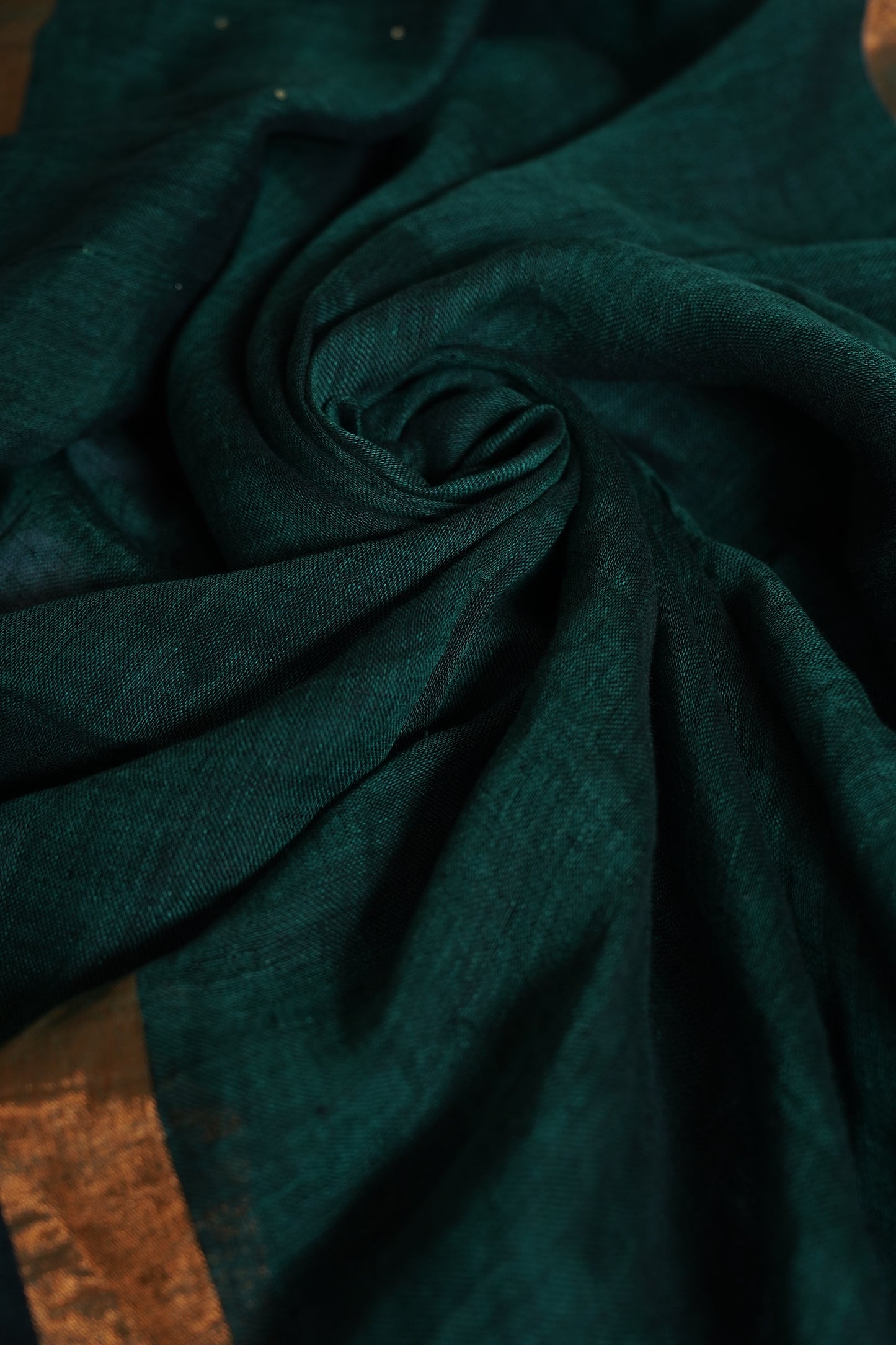 Castleton Green linen Sequin Work Saree