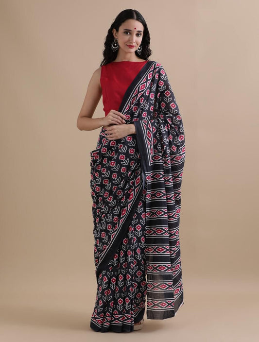 Phoolwari Mul Cotton Saree