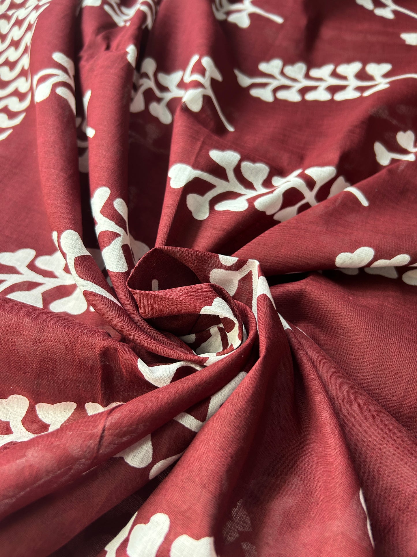 Laal Gulmohar Mul Cotton Saree