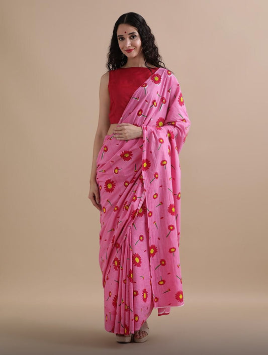 Phoolon Ki Raani Mul Cotton Saree