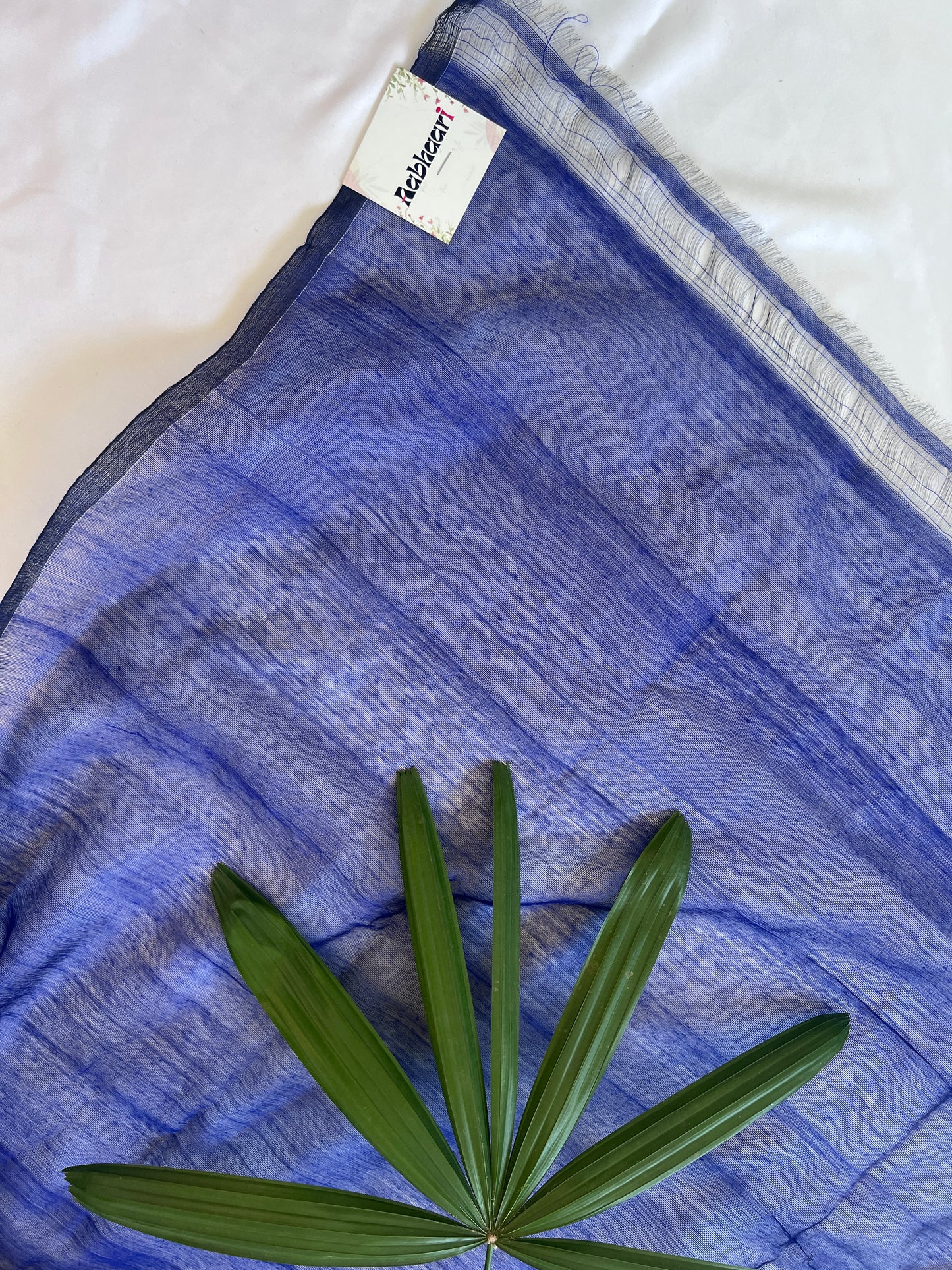 Navy Blue Cotton Silk Thread work Saree