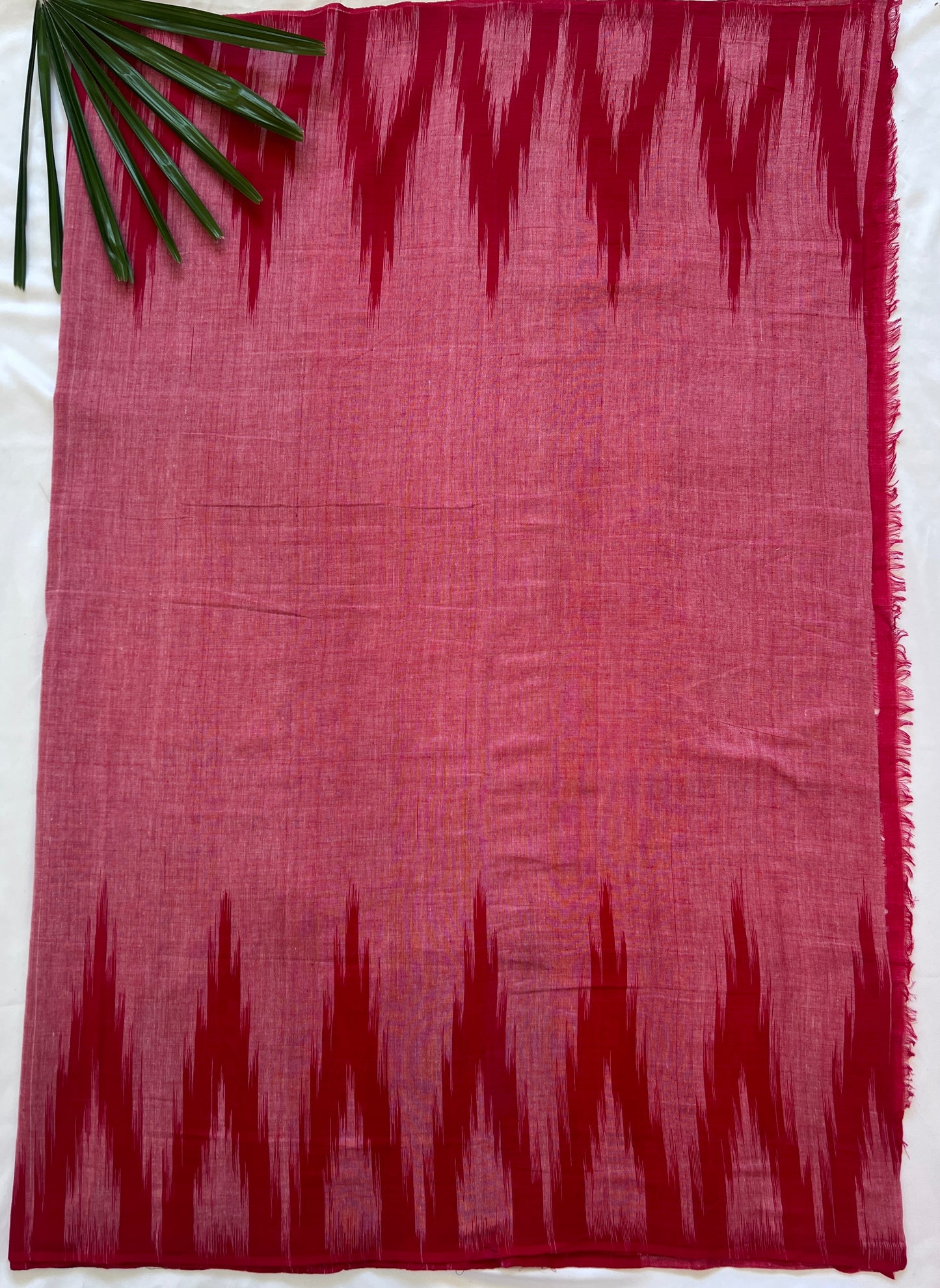 Carrot Red Sambalpuri Cotton Saree